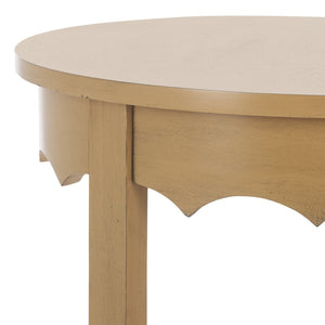 Safavieh Seraphina Round Accent Table – Stylish Minimalist Design For Modern Living Spaces And Versatile Decor Desert Brown ACC5729B