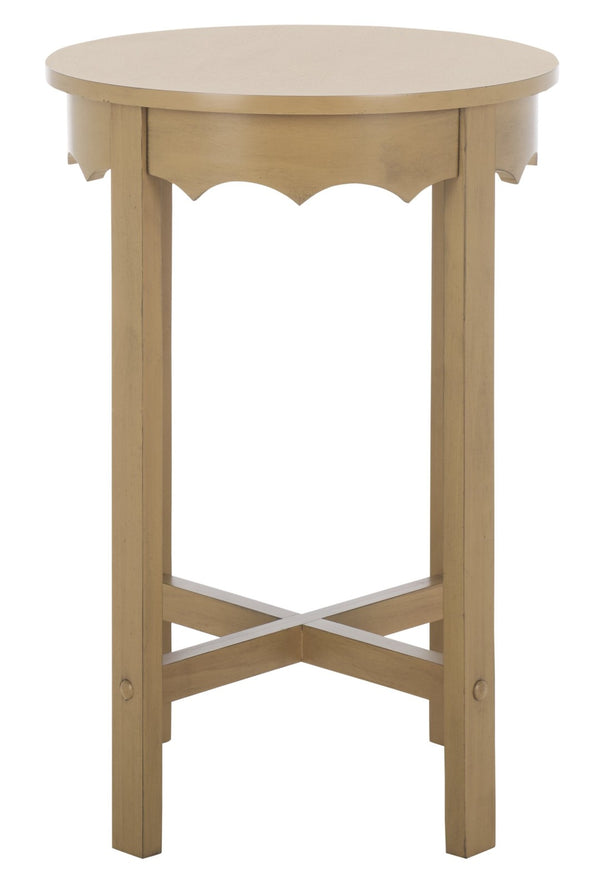 Safavieh Seraphina Round Accent Table – Stylish Minimalist Design For Modern Living Spaces And Versatile Decor Desert Brown ACC5729B
