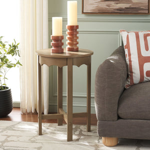 Safavieh Seraphina Round Accent Table – Stylish Minimalist Design For Modern Living Spaces And Versatile Decor Desert Brown ACC5729B