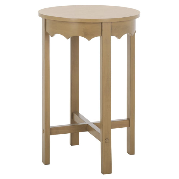 Safavieh Seraphina Round Accent Table – Stylish Minimalist Design For Modern Living Spaces And Versatile Decor Desert Brown ACC5729B