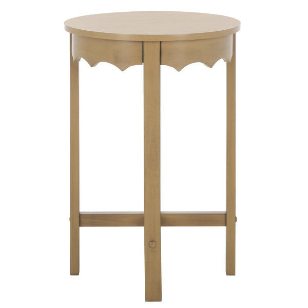 Safavieh Seraphina Round Accent Table – Stylish Minimalist Design For Modern Living Spaces And Versatile Decor Desert Brown ACC5729B