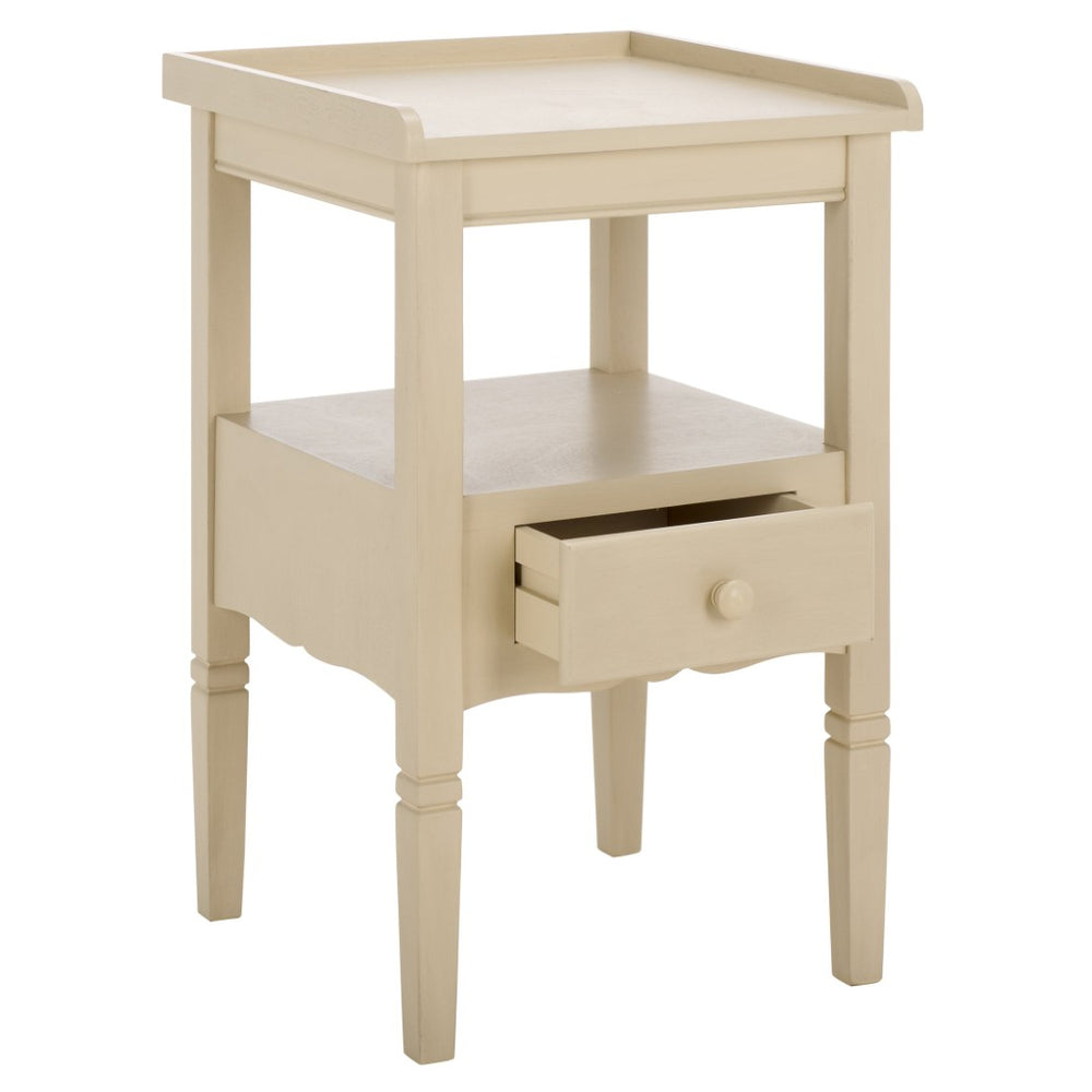 Safavieh Araminta One-Drawer Accent Table - Versatile Storage Solution For Modern Living Spaces And Entryways Sand ACC5730A