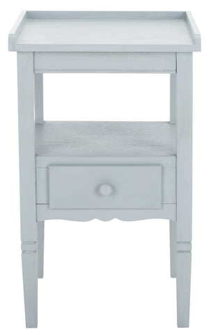 Safavieh Araminta One Drawer Accent Table - Stylish Storage Solution For Your Home Decor Needs Winter Sky Pine Wood,Mdf Acc5730b