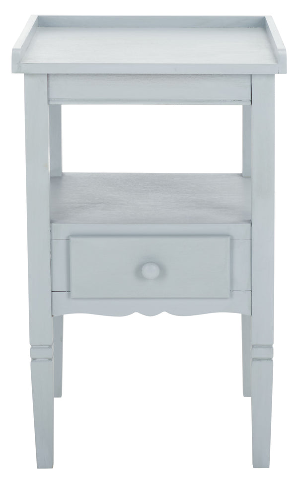 Safavieh Araminta One Drawer Accent Table - Stylish Storage Solution For Your Home Decor Needs Winter Sky Pine Wood,Mdf Acc5730b