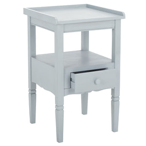 Safavieh Araminta One Drawer Accent Table - Stylish Storage Solution For Your Home Decor Needs Winter Sky Pine Wood,Mdf Acc5730b