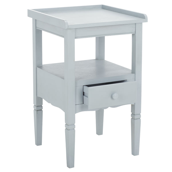 Safavieh Araminta One Drawer Accent Table - Stylish Storage Solution For Your Home Decor Needs Winter Sky Pine Wood,Mdf Acc5730b