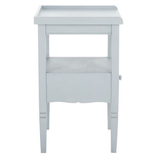 Safavieh Araminta One Drawer Accent Table - Stylish Storage Solution For Your Home Decor Needs Winter Sky Pine Wood,Mdf Acc5730b