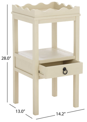 Safavieh Darlyn One Drawer Accent Table - Stylish Storage Solution For Living Room, Bedroom, Or Entryway Sand Pine Wood,Mdf Acc5731a