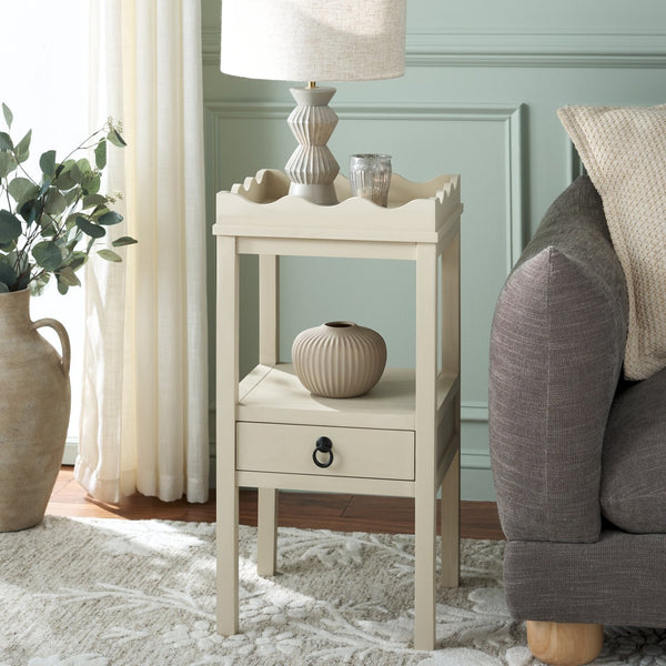 Safavieh Darlyn One Drawer Accent Table - Stylish Storage Solution For Living Room, Bedroom, Or Entryway Sand Pine Wood,Mdf Acc5731a