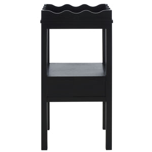 Safavieh Darlyn One Drawer Accent Table - Stylish Storage Solution For Living Room, Bedroom, Or Entryway Matte Black , Pine Wood,Mdf Acc5731b