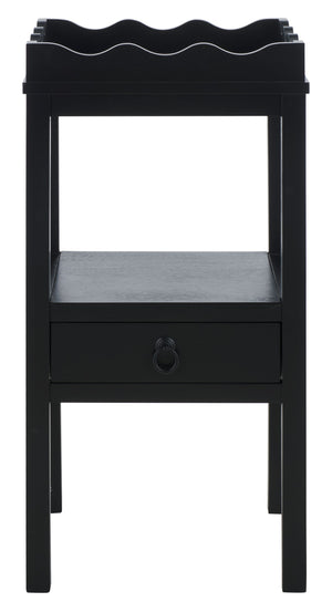 Safavieh Darlyn One Drawer Accent Table - Stylish Storage Solution For Living Room, Bedroom, Or Entryway Matte Black , Pine Wood,Mdf Acc5731b