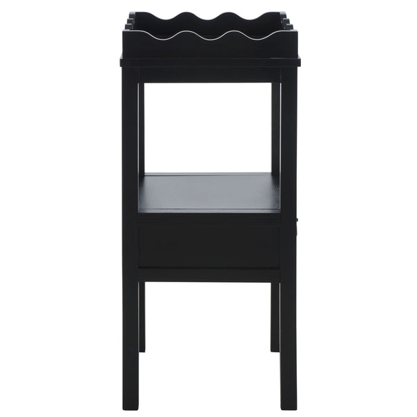 Safavieh Darlyn One Drawer Accent Table - Stylish Storage Solution For Living Room, Bedroom, Or Entryway Matte Black , Pine Wood,Mdf Acc5731b