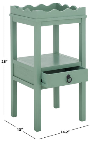 Safavieh Darlyn One Drawer Accent Table - Stylish Storage Solution For Living Room, Bedroom, Or Entryway Sage Pine Wood,Mdf Acc5731d