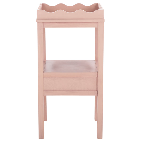 Safavieh Darlyn One Drawer Accent Table - Stylish Storage Solution For Living Room, Bedroom, Or Entryway Pink Pine Wood,Mdf Acc5731e