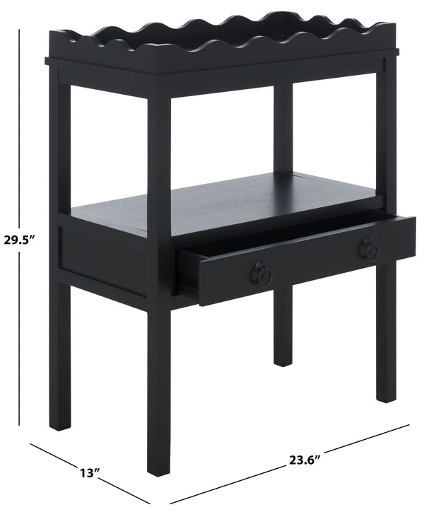 Safavieh Darlyn Rectangle Accent Table - Elegant Design For Living Rooms, Bedrooms & Hallways, Versatile Style Matte Black , Pine Wood,Mdf Acc5732b