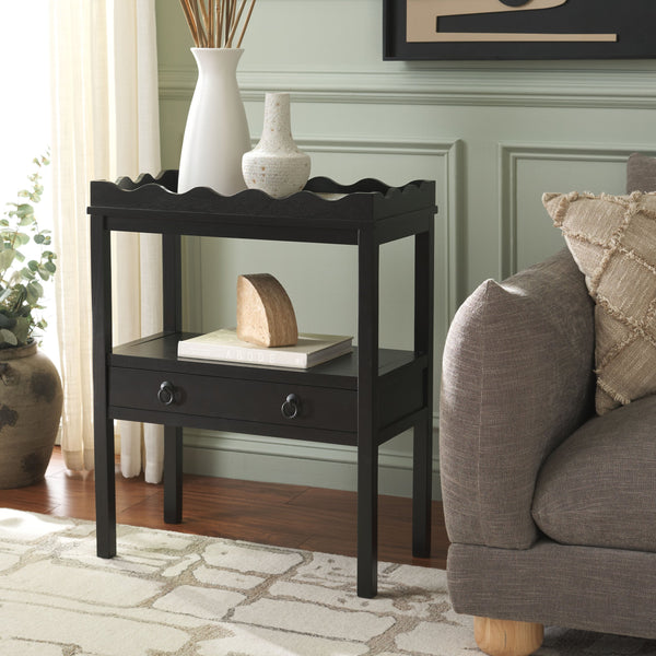 Safavieh Darlyn Rectangle Accent Table - Elegant Design For Living Rooms, Bedrooms & Hallways, Versatile Style Matte Black , Pine Wood,Mdf Acc5732b