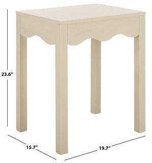Safavieh Lilith Square Wave Accent Table - Modern Sculpted Design For Living Rooms, Bedrooms, Or Entryways Sand ACC5733A