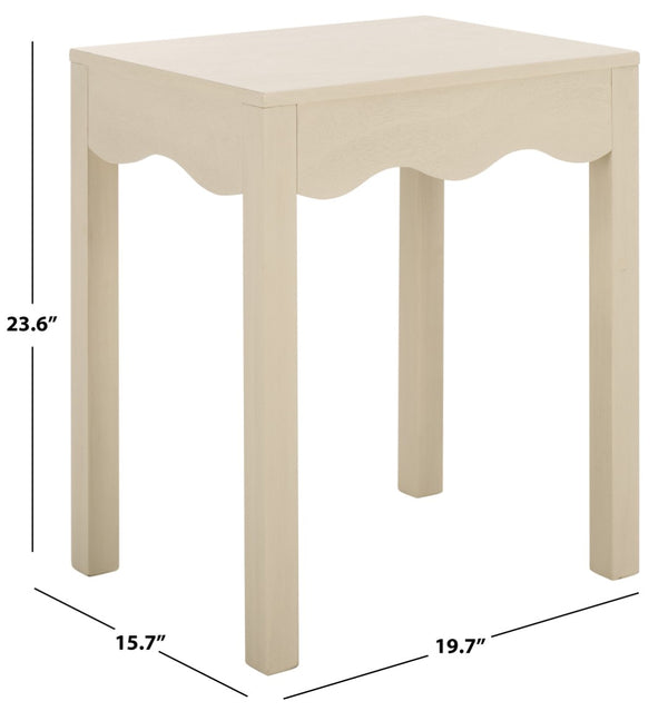 Safavieh Lilith Square Wave Accent Table - Modern Sculpted Design For Living Rooms, Bedrooms, Or Entryways Sand ACC5733A