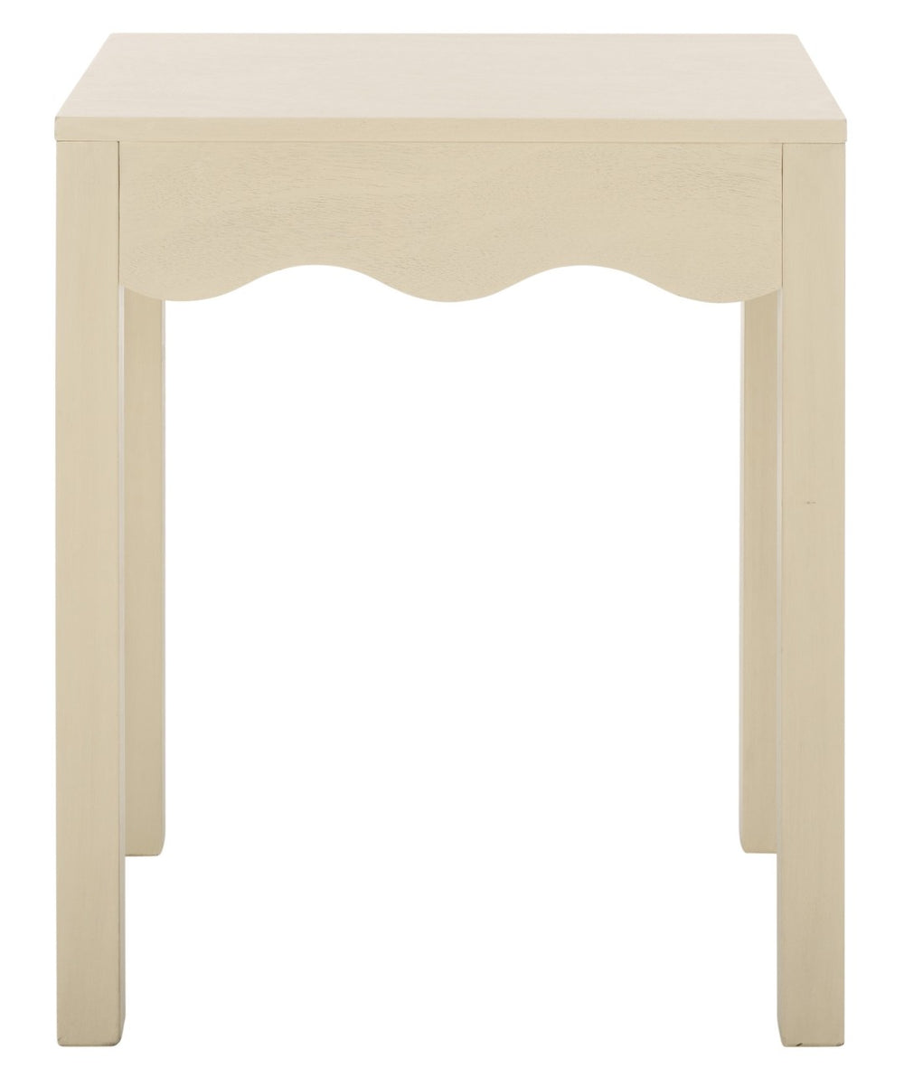Safavieh Lilith Square Wave Accent Table - Modern Sculpted Design For Living Rooms, Bedrooms, Or Entryways Sand ACC5733A