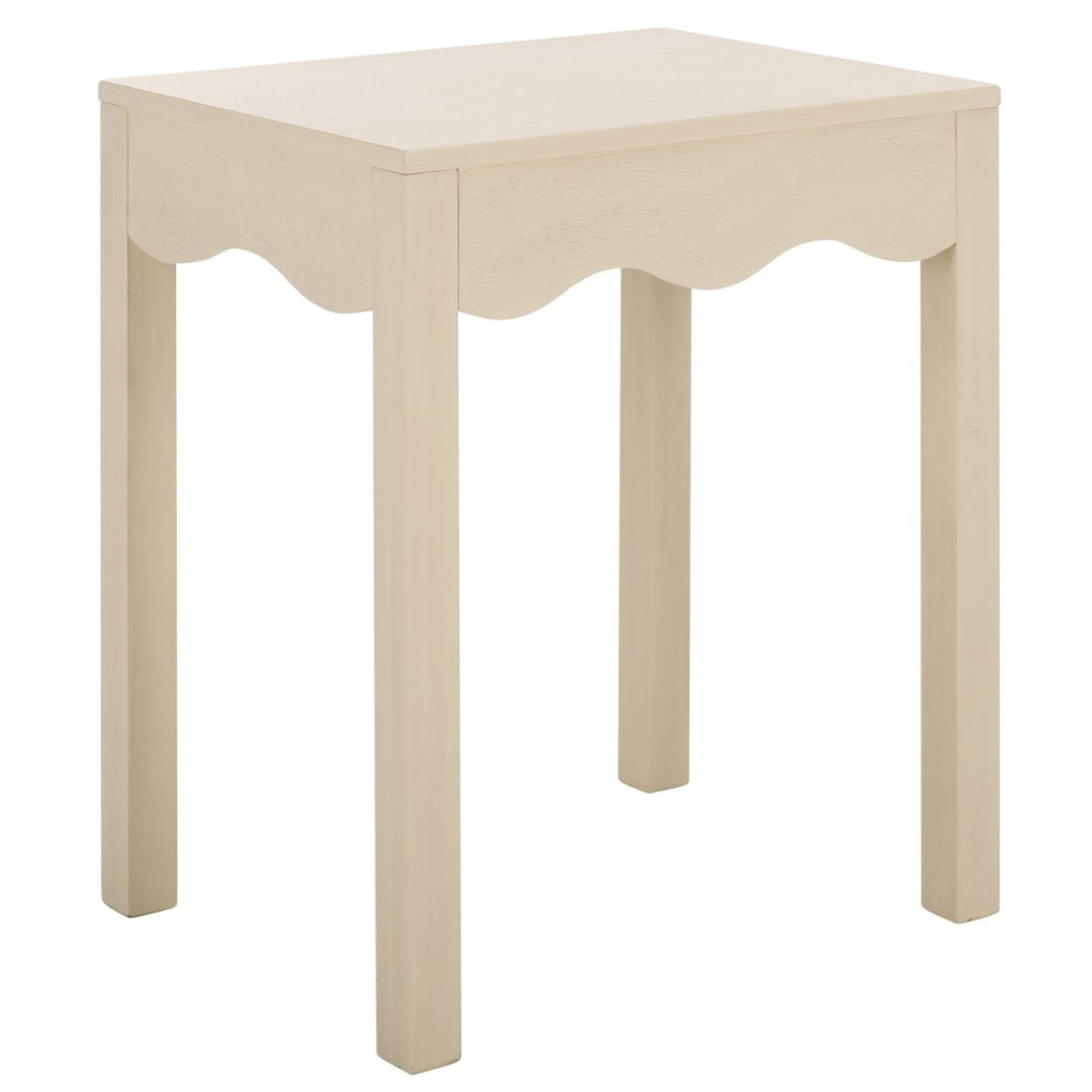 Safavieh Lilith Square Wave Accent Table - Modern Sculpted Design For Living Rooms, Bedrooms, Or Entryways Sand ACC5733A