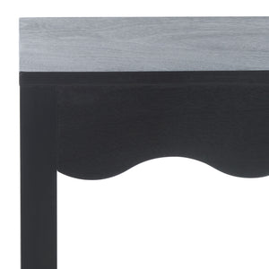 Safavieh Lilith Wave Accent Table - Stylish Sophistication For Living Rooms, Bedrooms, And Entryways Matte Black , Pine Wood,Mdf Acc5733b
