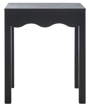 Safavieh Lilith Wave Accent Table - Stylish Sophistication For Living Rooms, Bedrooms, And Entryways Matte Black , Pine Wood,Mdf Acc5733b