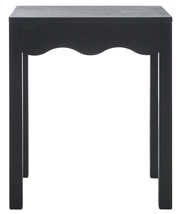 Safavieh Lilith Wave Accent Table - Stylish Sophistication For Living Rooms, Bedrooms, And Entryways Matte Black , Pine Wood,Mdf Acc5733b