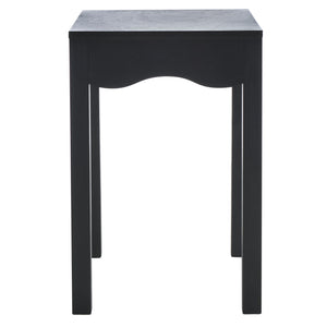 Safavieh Lilith Wave Accent Table - Stylish Sophistication For Living Rooms, Bedrooms, And Entryways Matte Black , Pine Wood,Mdf Acc5733b