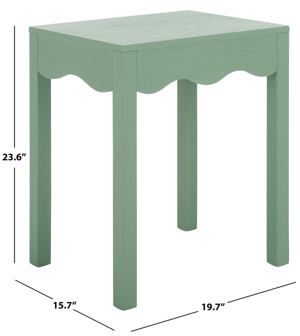 Safavieh Lilith Wave Accent Table - Stylish Sophistication For Living Rooms, Bedrooms, And Entryways Sage Pine Wood,Mdf Acc5733c
