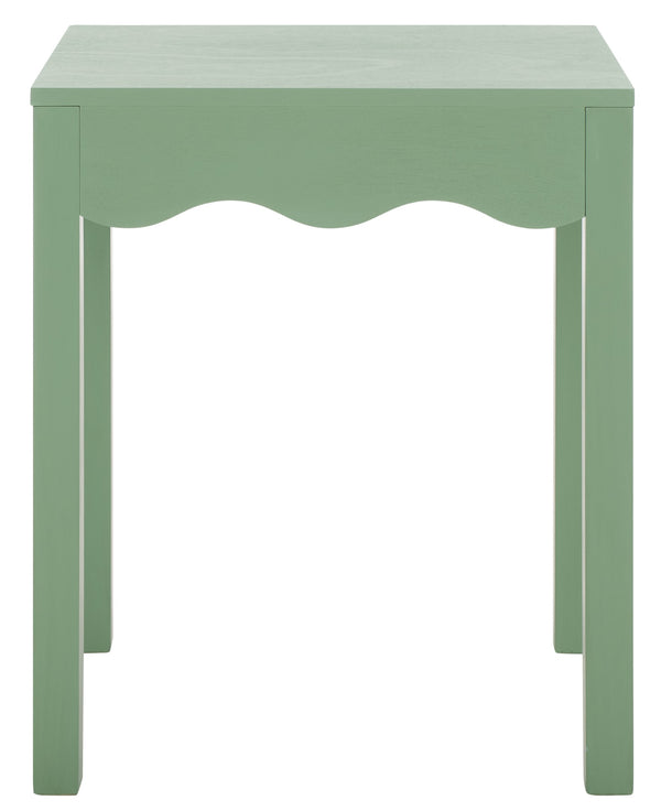 Safavieh Lilith Wave Accent Table - Stylish Sophistication For Living Rooms, Bedrooms, And Entryways Sage Pine Wood,Mdf Acc5733c