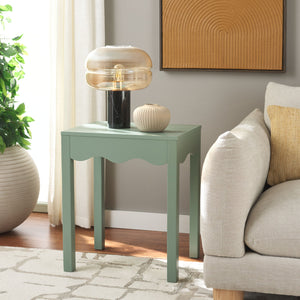 Safavieh Lilith Wave Accent Table - Stylish Sophistication For Living Rooms, Bedrooms, And Entryways Sage Pine Wood,Mdf Acc5733c