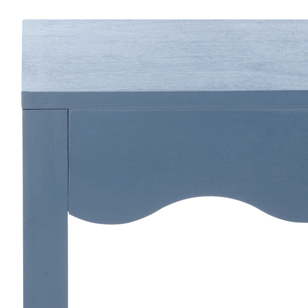 Safavieh Lilith Wave Accent Table - Stylish Sophistication For Living Rooms, Bedrooms, And Entryways Blue Pine Wood,Mdf Acc5733d