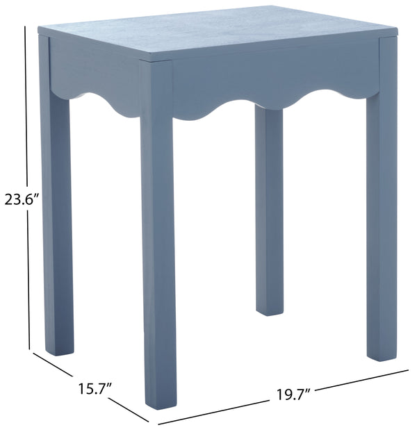 Safavieh Lilith Wave Accent Table - Stylish Sophistication For Living Rooms, Bedrooms, And Entryways Blue Pine Wood,Mdf Acc5733d