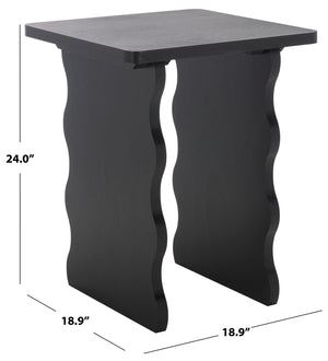 Safavieh Preslyn Accent Table - Elegant Design To Enhance Your Living Space With Warmth And Style Matte Black , Pine Wood,Mdf Acc5735b