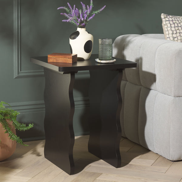 Safavieh Preslyn Accent Table - Elegant Design To Enhance Your Living Space With Warmth And Style Matte Black , Pine Wood,Mdf Acc5735b