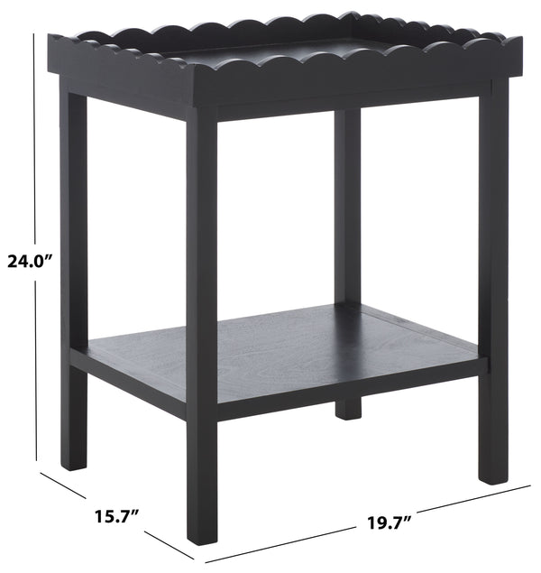 Safavieh Starlyn Accent Table - Elegant And Versatile Home Decor For Living Rooms, Bedrooms, And Entryways Matte Black , Pine Wood,Mdf Acc5736b