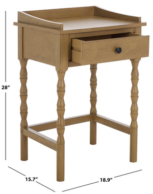 Safavieh Astaroth Accent Table - Scandinavian-Inspired Design For Versatile Living Spaces And Stylish Decor Desert Brown ACC5737C