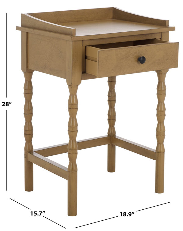 Safavieh Astaroth Accent Table - Scandinavian-Inspired Design For Versatile Living Spaces And Stylish Decor Desert Brown ACC5737C