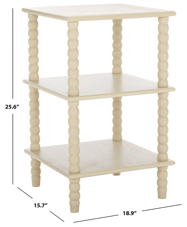 Safavieh Dylin 3 Shelf Accent Table - Stylish Storage Solution For Home Decor And Functional Elegance Sand Pine Wood,Mdf Acc5738a