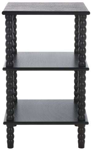 Safavieh Dylin 3 Shelf Accent Table - Stylish Storage Solution For Home Decor And Functional Elegance Matte Black , Pine Wood,Mdf Acc5738b
