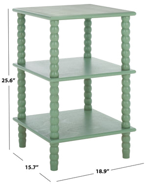 Safavieh Dylin 3 Shelf Accent Table - Stylish Storage Solution For Home Decor And Functional Elegance Sage Pine Wood,Mdf Acc5738d