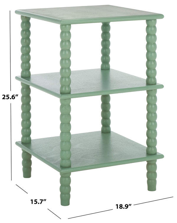 Safavieh Dylin 3 Shelf Accent Table - Stylish Storage Solution For Home Decor And Functional Elegance Sage Pine Wood,Mdf Acc5738d