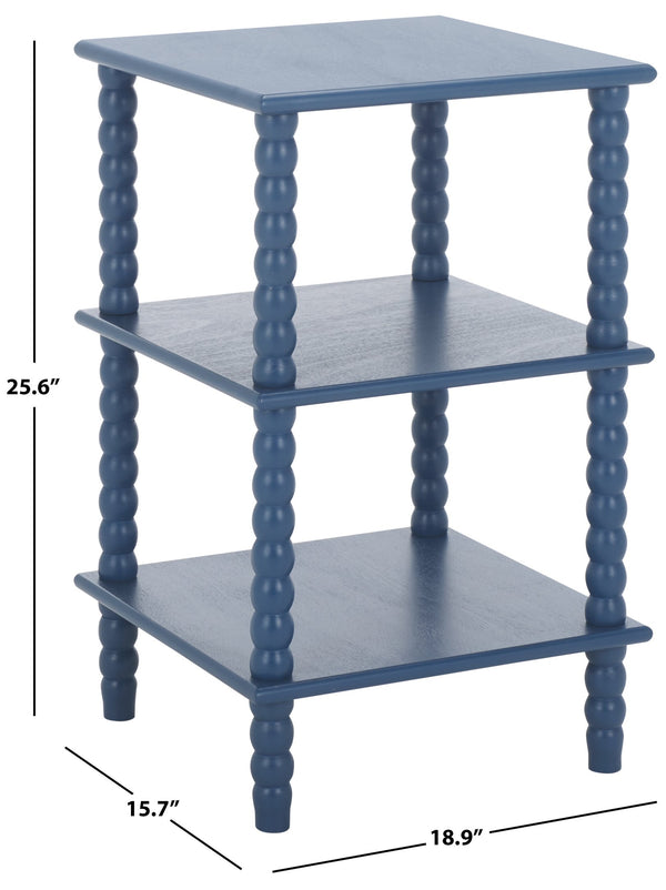 Safavieh Dylin 3 Shelf Accent Table - Stylish Storage Solution For Home Decor And Functional Elegance Blue Pine Wood,Mdf Acc5738e