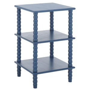 Safavieh Dylin 3 Shelf Accent Table - Stylish Storage Solution For Home Decor And Functional Elegance Blue Pine Wood,Mdf Acc5738e