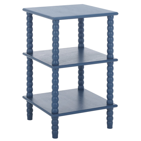 Safavieh Dylin 3 Shelf Accent Table - Stylish Storage Solution For Home Decor And Functional Elegance Blue Pine Wood,Mdf Acc5738e