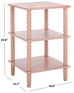 Safavieh Dylin 3 Shelf Accent Table - Stylish Storage Solution For Home Decor And Functional Elegance Pink Pine Wood,Mdf Acc5738f