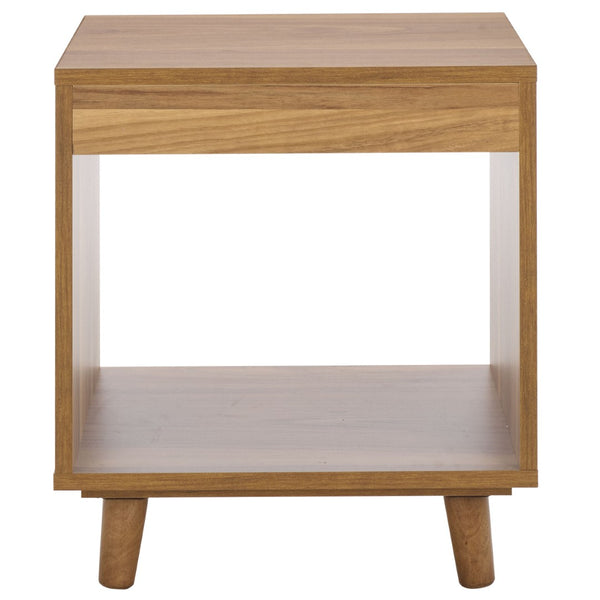 Safavieh Yona Open Shelf Accent Table - Versatile Compact Design For Living Rooms, Bedrooms, Or Entryways Brown Oak ACC5739A