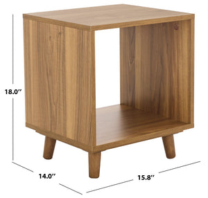Safavieh Yona Open Shelf Accent Table - Versatile Compact Design For Living Rooms, Bedrooms, Or Entryways Brown Oak ACC5739A