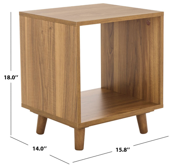 Safavieh Yona Open Shelf Accent Table - Versatile Compact Design For Living Rooms, Bedrooms, Or Entryways Brown Oak ACC5739A