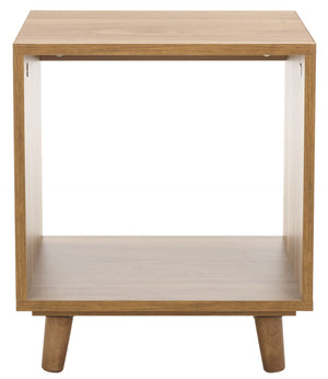 Safavieh Yona Open Shelf Accent Table - Versatile Compact Design For Living Rooms, Bedrooms, Or Entryways Brown Oak ACC5739A